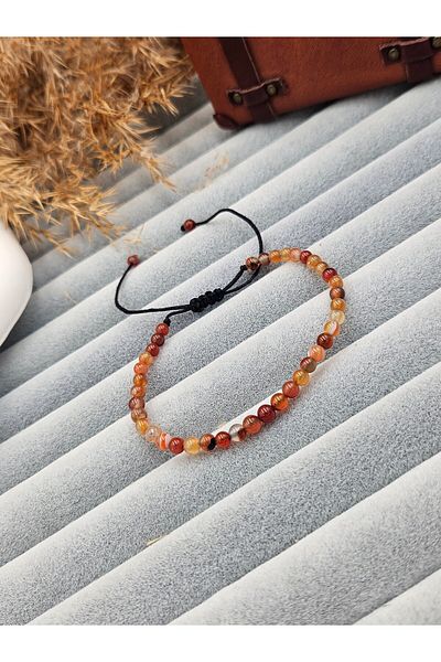 AURA Natural Stone Men's Bracelet Agate (Stress) Stone