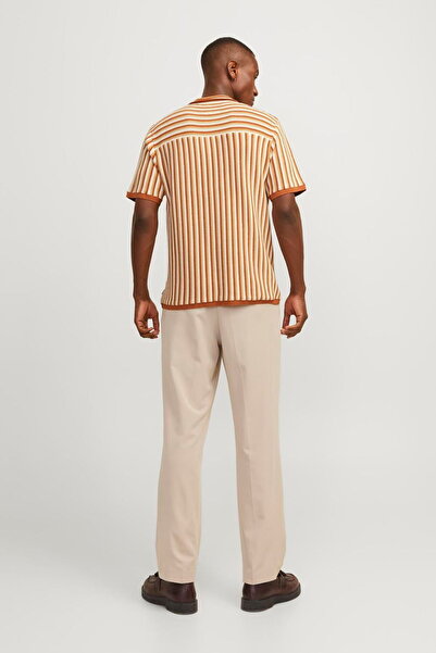 Jack & Jones Men's Striped Polo Neck T-Shirt - Blujones