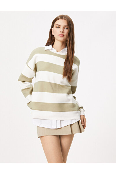 Koton Hanorac cu guler rotund cu mânecă lungă din bumbac amestecat