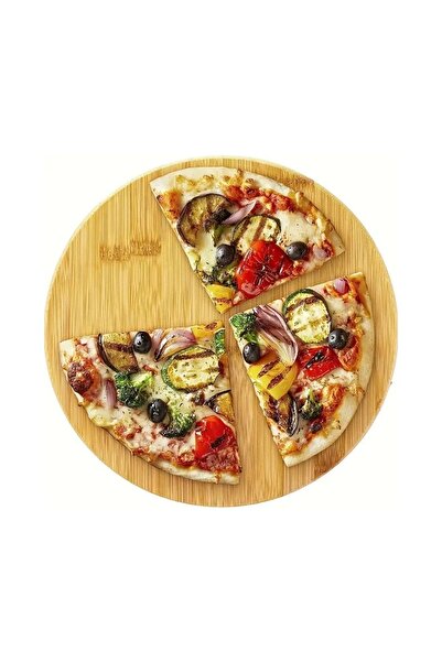 Meturas 31 cm Bamboo Dining Board - 360 °   Swivel Base, for Service and Presentation