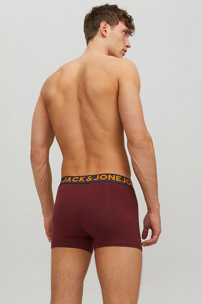 Jack & Jones Ανδρικό μπόξερ Jaclıchfield Trunks 3 Pac Claret Red