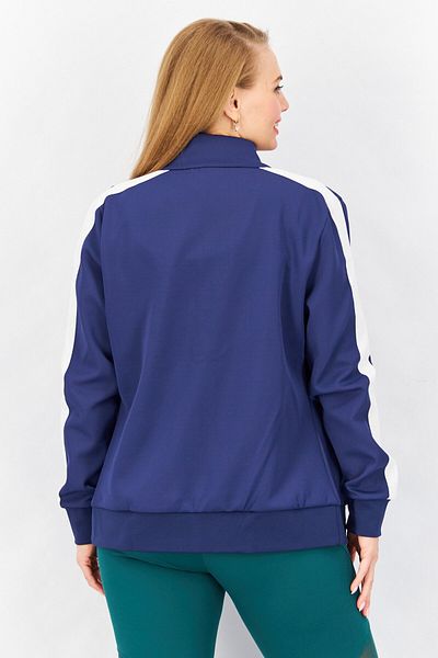 FILA Women Sportswear Fit Long Sleeve Training Logo Full Zipper Jacket, Navy Combo