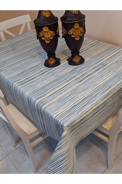 Başak Ev Tekstili Pânză uleioasă din PVC din fibră - Față de masă ștergabilă cu model (COLOR)