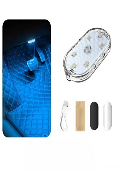 Mighty Araç ve Dolap İçi Buz Mavisi Işık Şarjlı Dokunmatik LED Lamba Işık