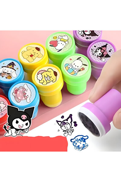 kardelen kırtasiye 6 Adet Kuromi Baskı Mühür Çocuklar İçin Damga Kaşe Eğitici...