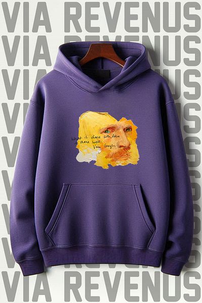 Vordevia Φούτερ με κουκούλα με στάμπα Van Gogh