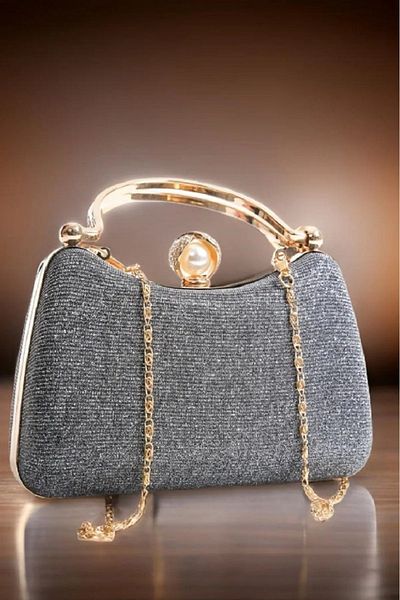 SABMAR Umeraș Gri Anya 001 - Țesătură specială importată, detaliu piatră de deschidere Pearl Lock