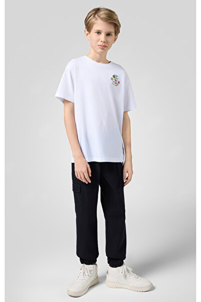 Champion Icons Elastic Cuff Cargo Pant Siyah Çocuk Pantolon-306767-KK001