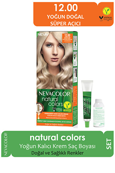 Neva Color Natural Kalıcı Saç Boya Seti 12.00 Yoğun Doğal Süper Açıcı