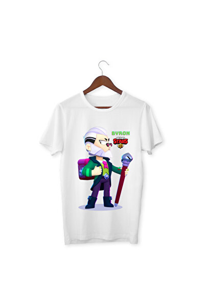 ALPŞAN TİCARET Tricou alb pentru adulți Brawl Stars Byron pentru copii Tricou...