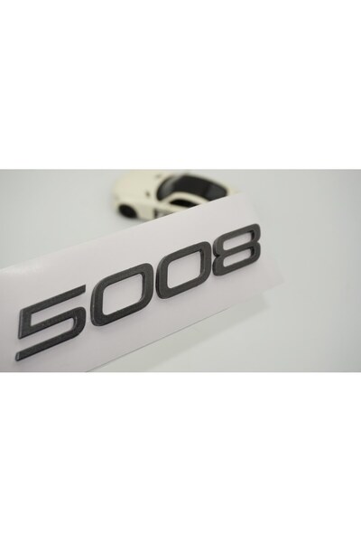EDEXPORT Peugeot Yeni 5008 Bagaj 3M 3D Koyu Gri ABS Yazı Logo