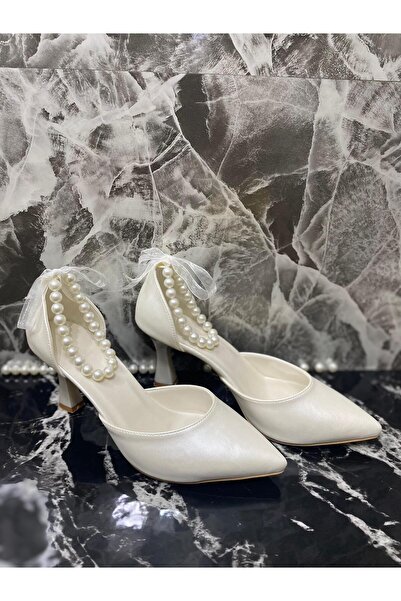 Berush Bride Γυναικεία βραδινά παπούτσια με πέρλες 7 εκ