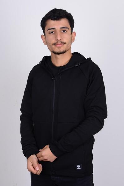 hummel 921647-2001 Siyah Kapüşonlu Erkek Hırka