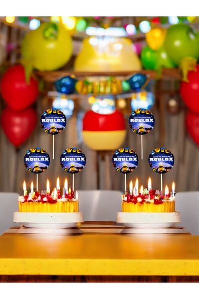 VibeHome 16Pcs Roblox Themed Toothpicks - for Birthday Party and Fun Events