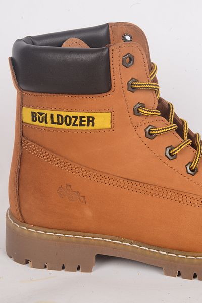 Bulldozer 250122   Men's Winter Boots - Side Pattern and Cinnamon Nubuck Laces