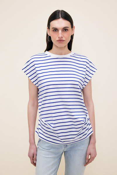 Love My Body Çizgili Viskon Tişört