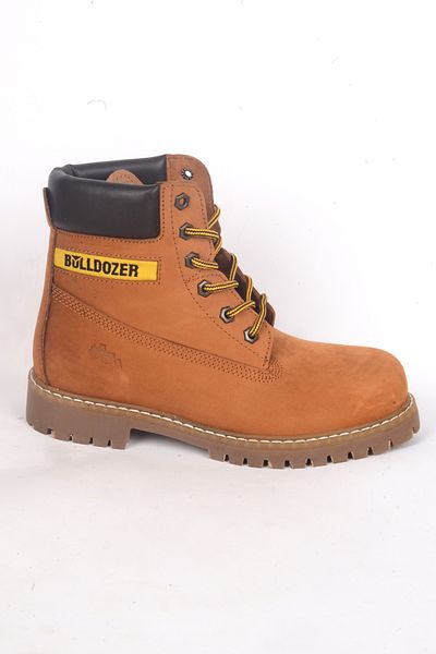 Bulldozer 250122   Men's Winter Boots - Side Pattern and Cinnamon Nubuck Laces