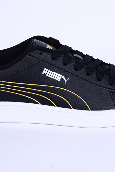 Puma 395085-02 Vikky V3 Metalic Shine Sneakers Rahat Taban Hafif Esnek Siyah-gold Kadın Günlük Spor