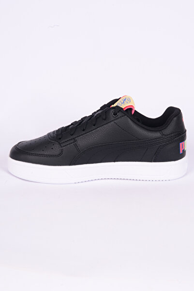 Puma 395648-02 Caven 2.0 Ready Set Jr Deri Rahat Taban Bağcıklı Esnek Rahat Siyah Günlük Erkek Sneak