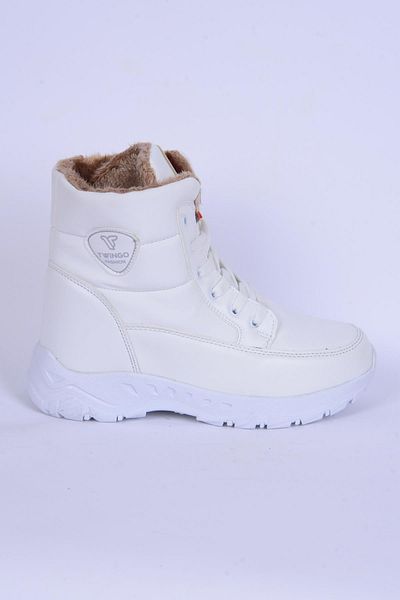 WALKWAY Parse Z White Women's Leather Boots