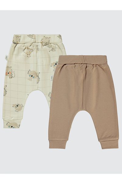 Civil Baby 6-18 Months Baby Boy Brown Color 2-Piece Single Bottom Set Without Booties