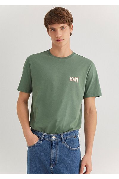 Mavi Grünes T-Shirt mit Logo-Aufdruck Regular Fit / Regular Fit0611714-71483
