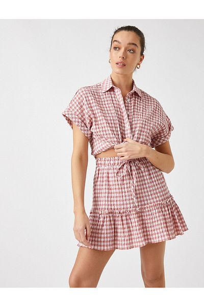 Koton Checkered Short Sleeve Shirt