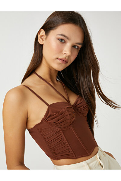 Koton Sweetheart Neckline Bustier Thin Straps