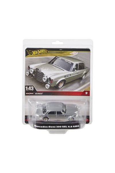 HOT WHEELS PREMIUM REAL RIDERS MASINUTA METALICA MERCEDES BENZ 300 SEL 6.8 AMG SCARA 1:43