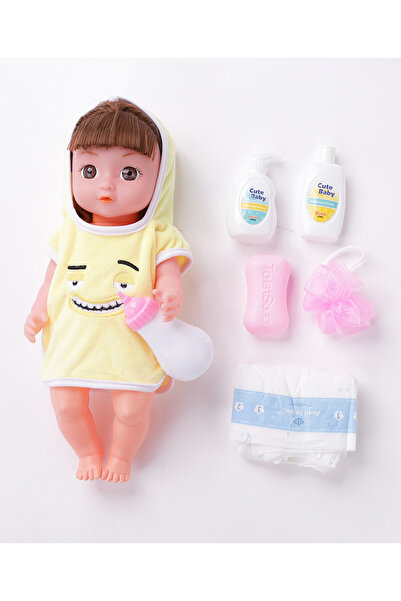 Fab N Funky Classic Baby Doll with Bedroom Set & Accessories, Multicolor - Interactive Toy for Ages 3