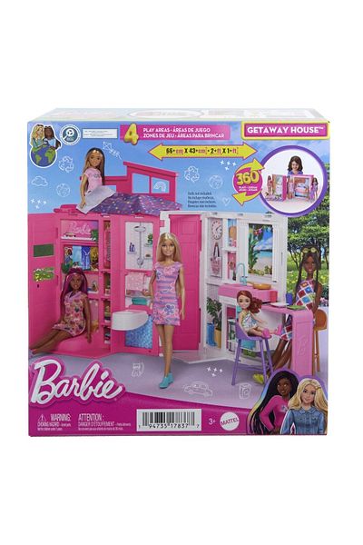 Barbie CASA DE PAPUSI BARBIE CU 4 ZONE PLIABILA