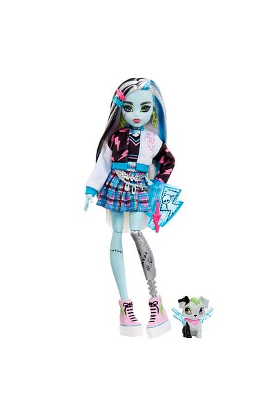 MONSTER HIGH PAPUSA FRANKIE STEIN CU ANIMALUT SI ACCESORII