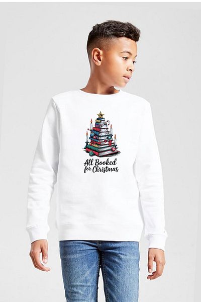 Tshirthane Όλα κράτηση για τα Χριστούγεννα Λευκό Παιδικό Φούτερ 2ip