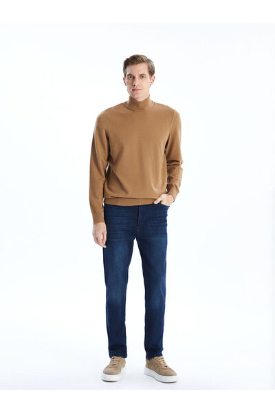 LC Waikiki Ανδρικό πλεκτό πουλόβερ με μακρυμάνικο μισό ζιβάγκο