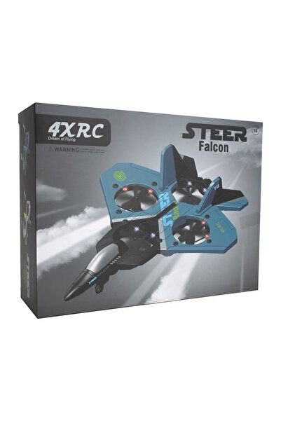Fab N Funky Steer Falcon 4X RC Foam Fighter Jet, Flexible & Impact Resistant, 2.4GHz Remote, 15min Fly Time