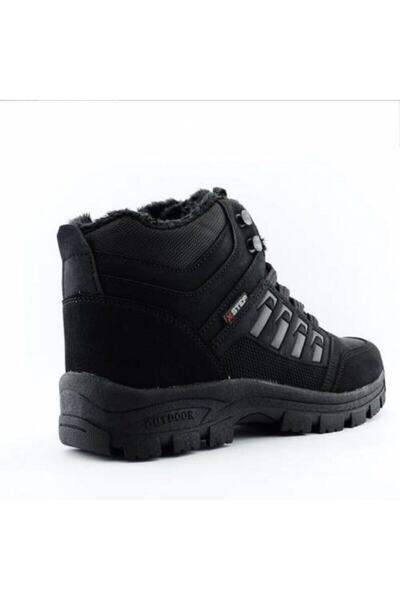 XStep Erkek Siyah Spor Kauçuk Taban Kışlık Trekking Ayakkabı