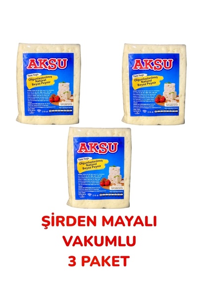 KAFAOĞLU SÜT Aksu Tam Yağlı Olgunlaştırılmış Vakumlu Sert Naturel Inek Beyaz ...
