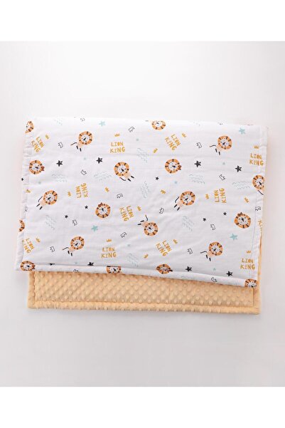 Fab N Funky بطانية Lion King Baby - قماط أبيض ناعم من القطن والخيزران، أساسية لغرف الأطفال المريحة القابلة للتنفس