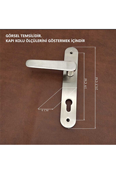KOLDOOR Kaira Mat Siyah Zamak Yale Çelik Kapı Kolu Sol Basar + Kumru iKapı Tokmağı Ve Alt Rozeti