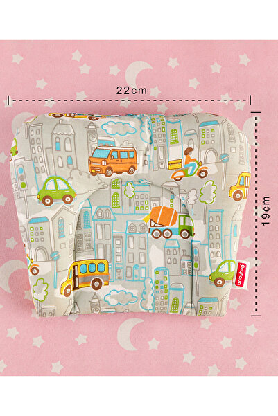 Babyhug U-Shaped Newborn Pillow, Stripe Print, Soft Neck Support, Multicolor, Travel-Friendly