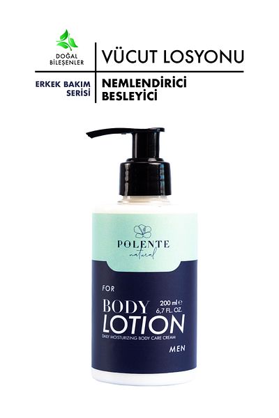 Polente Natural Men Body Lotion - Moisturizing Body Lotion for Men (200 ml)