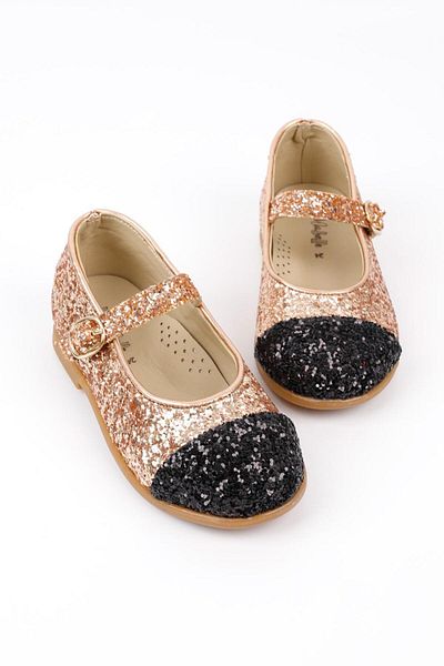 Le Mabelle Rose Sequin Buckle Girls' Shoes