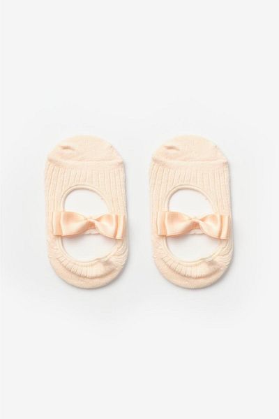Le Mabelle Girl's Bow Detailed Baby Ballerina Socks
