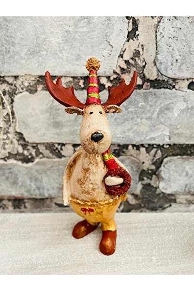 Genel Markalar Renkli Noel Geyiği Heykel Dekorasyon Objesi, Ev Tasarımı için Şık ve Neşeli Detay