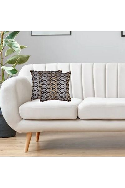 Donetella 2- Piece Modern 45x45 Throw Pillow Cover -,Decorative Covers for Cushions, Filling Not Included