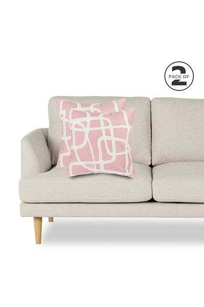 Donetella 2- Piece Modern 45x45 Throw Pillow Cover -,Decorative Covers for Cushions, Filling Not Included