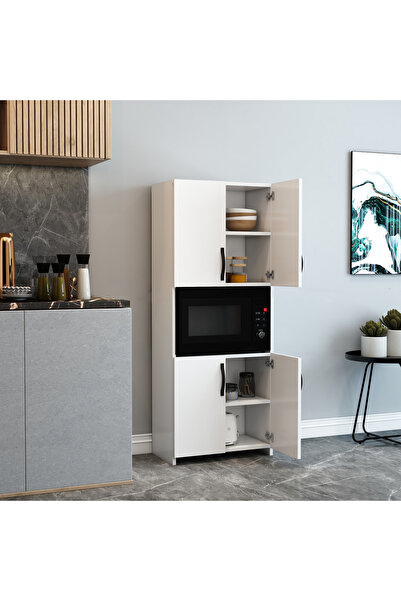 izcodesign 150 cm Mikrodalga – Fırın Dolabı | Çok Amaçlı Mutfak Dolabı | Fonksiyonel Saklama Dolabı