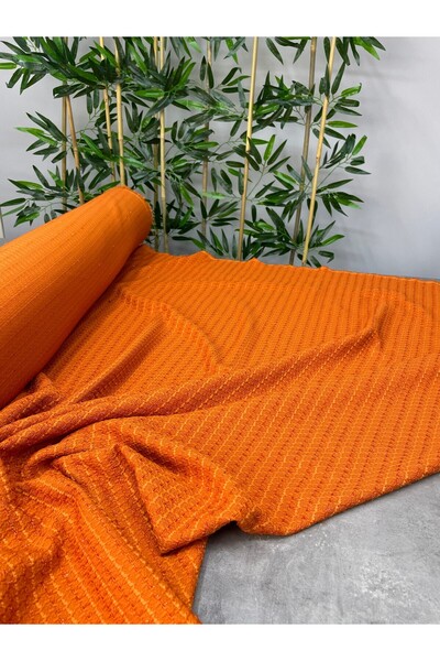 ipekkumaş Turuncu Şanel Elbiselik Kumaş Ürünümüz Adet Olarak Satılır 1 Adet 1...