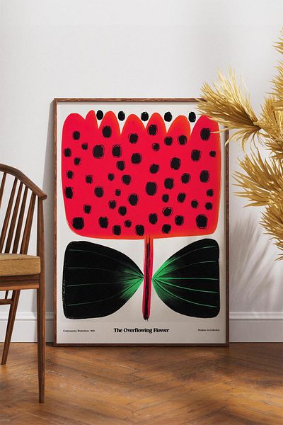 House Gorgeous Poster cu design colorat modern fără rame cu flori înflorește Colecția Dolce Vita