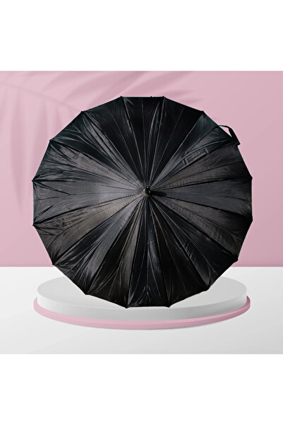 AY-EGE Bastonlu Siyah Erkek Şemsiye